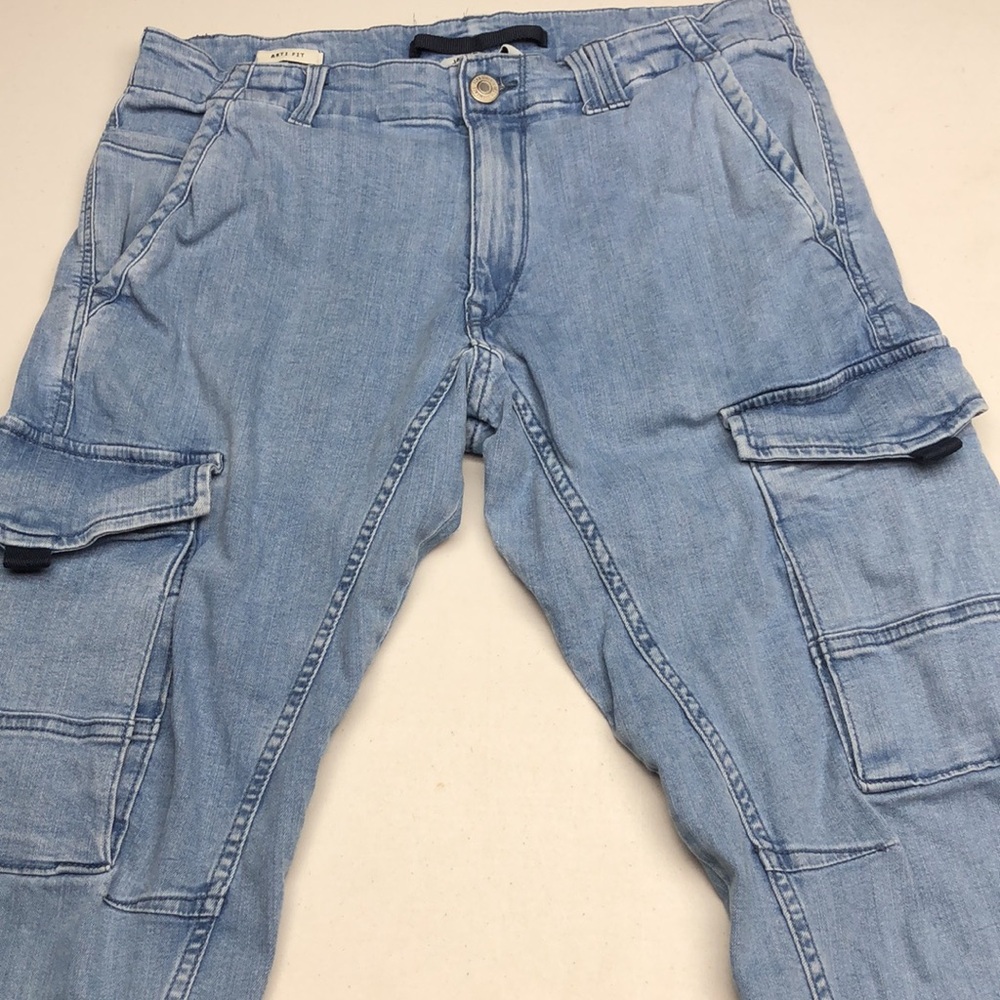 Jack and Jones Light Blue slim Utility Jeans
